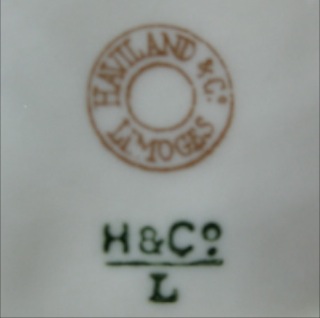Haviland Limoges H&C L porcelain back stamp mark www.tsrestoration.com 